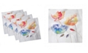 Ambesonne Watercolor Flower Set of 4 Napkins, 18" x 18"